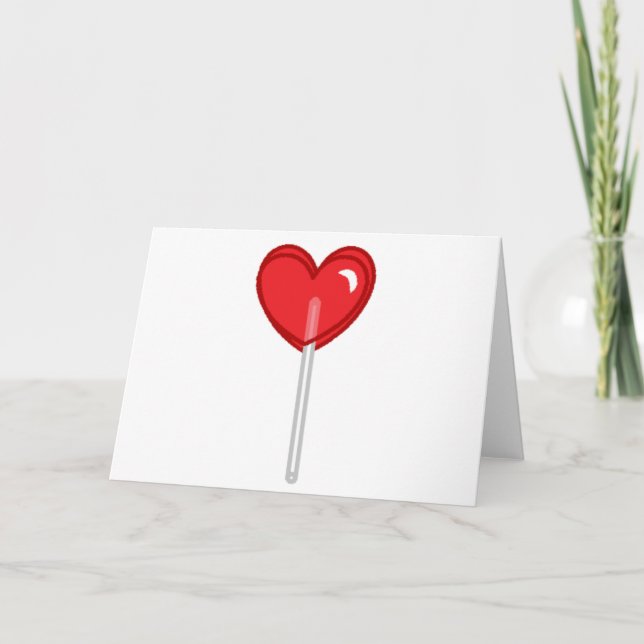 Tarjeta Festiva lollismo de corazón rojo (Anverso)