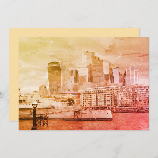 Tarjeta Festiva London - The City (Anverso / Reverso)