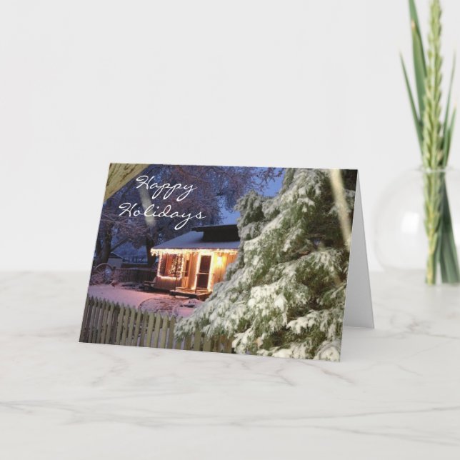 Tarjeta Festiva Lone Pine Holiday (Anverso)
