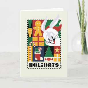 Tarjeta Festiva LOONEY TUNES™ BUGS BUNNY™ Insignia de días festivo