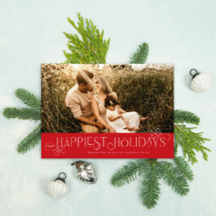 Tarjeta Festiva Loop de Loop Flouried Type Photo