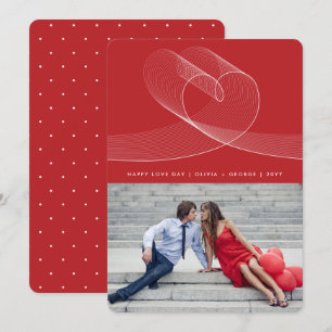 Tarjeta Festiva Loopy Love Lines Heart Simple Valentine Day Photo