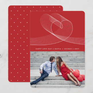 Tarjeta Festiva Loopy Love Lines Heart Simple Valentine Day Photo