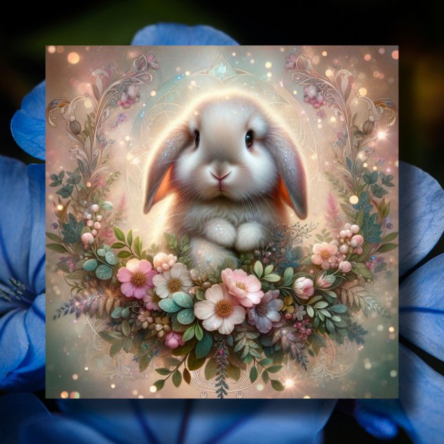 Tarjeta Festiva Lop Earny Bunny Fantasy Easter (Subido por el creador)