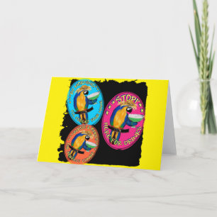 TARJETA FESTIVA LOROS BORRACHOS