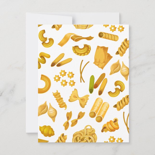 Tarjeta Festiva Los alimentos más populares de Italia (Anverso)