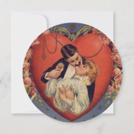 Tarjeta Festiva Los amantes de San Valentín del corazón vintage be