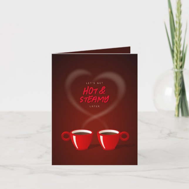 Tarjeta Festiva Los amantes del café son El día de San Valentín di (Anverso)