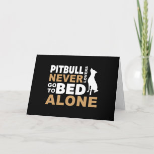 Tarjeta Festiva los amantes del pitbull nunca se van a la cama sol