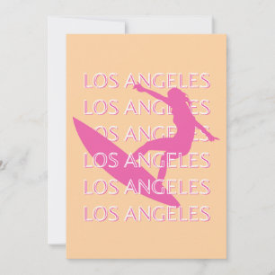 Tarjeta Festiva Los Angeles Travel Art, California, Beach Lovers