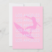 Los Angeles Travel Art, California, Pink, Preppy