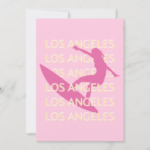 Tarjeta Festiva Los Angeles Travel Art, California, Travel Art