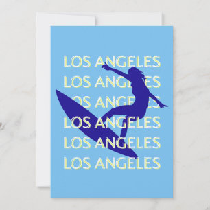 Tarjeta Festiva Los Angeles Travel Art, California, Travel, Blue