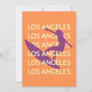 Tarjeta Festiva Los Angeles Travel Art, California, Travel, Naranj