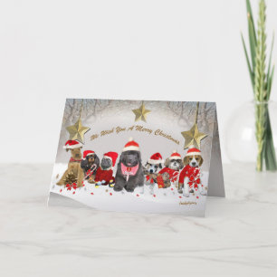 Tarjeta Festiva Los ayudantes de Santa María disfrutan de sus vaca