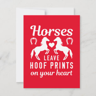 Tarjeta Festiva Los Caballos Dejan Huellas De Pezuñas En Tu Corazó