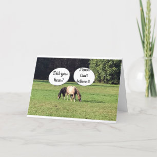 TARJETA FESTIVA LOS CABALLOS NO PUEDEN CREER QUE TIENES 40 CUMPLEA