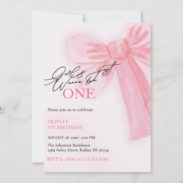 Tarjeta Festiva Los Chicas de Bow Rosado Solo Quieren Ser Un Prime (Anverso)