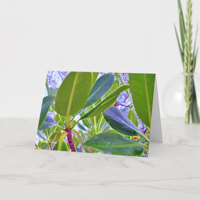 Tarjeta Festiva Los chillidos allí van otro árbol de goma (Anverso)