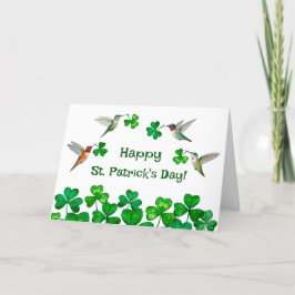 Tarjeta Festiva Los colibríes de St. Patrick