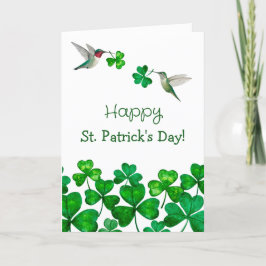 Tarjeta Festiva Los colibríes de St. Patrick