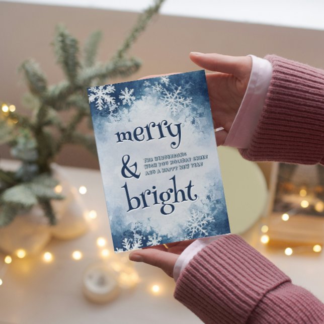 Tarjeta Festiva Los copos de nieve blancos, mora elegante y brilla (Subido por el creador)