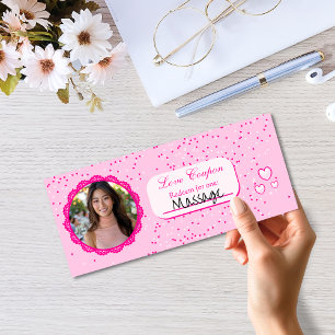 Tarjeta Festiva Los corazones rosados aman a los primos de San Val