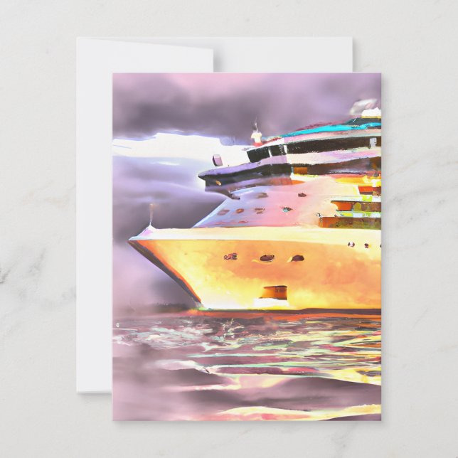 Tarjeta Festiva Los cruceros ofrecen una manera lujosa y emocionan (Anverso)