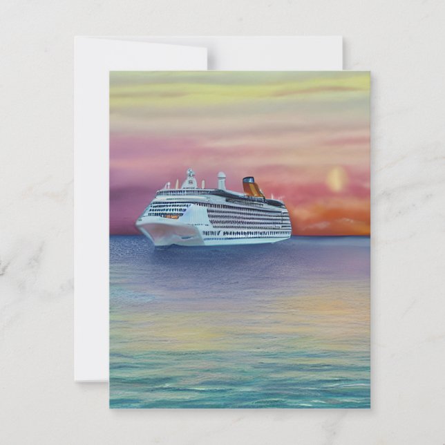 Tarjeta Festiva Los cruceros ofrecen una manera lujosa y emocionan (Anverso)