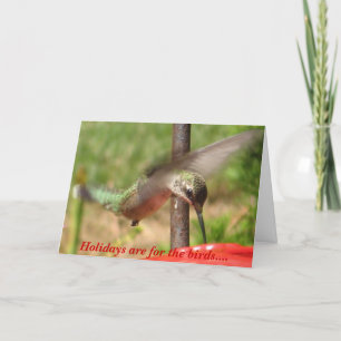 Tarjeta Festiva Los días de fiesta están para los pájaros….