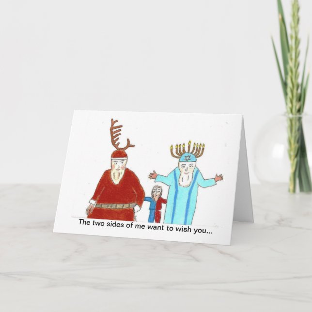 Tarjeta Festiva Los dos lados de mí (Anverso)