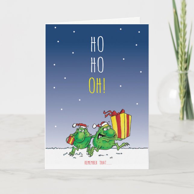 Tarjeta Festiva Los dos terribles... Navidades se llevan (Anverso)