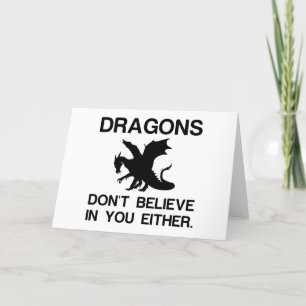 Tarjeta Festiva Los dragones no creen