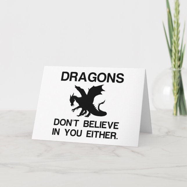 Tarjeta Festiva Los dragones no creen (Anverso)