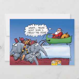 Tarjeta Festiva Los Elefantes de Santa