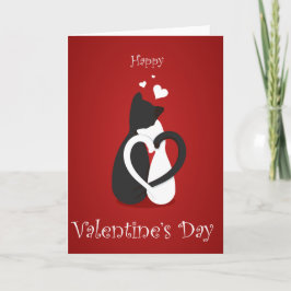 Tarjeta Festiva Los gatos El día de San Valentín guapos