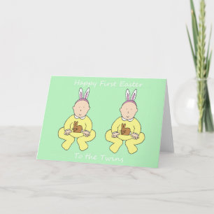 Tarjeta Festiva Los gemelos de la primera Pascua