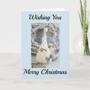 TARJETA FESTIVA LOS GNOMES SABEN COMO DECIR **MEROSOS NAVIDAD**