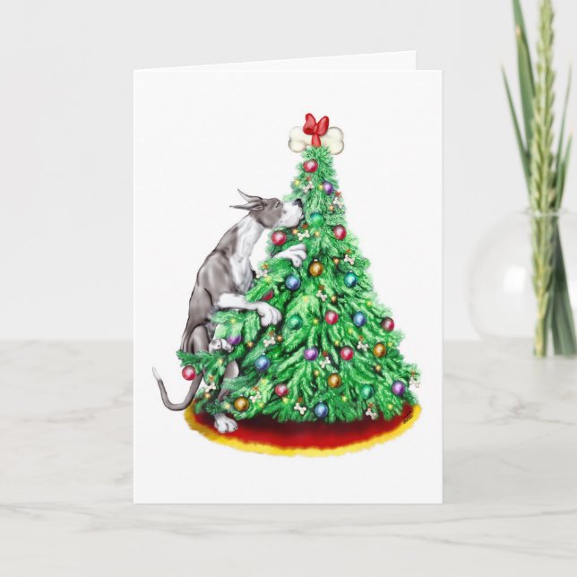 Tarjeta Festiva Los grandes Navidades daneses alcanzan los objetiv (Anverso)