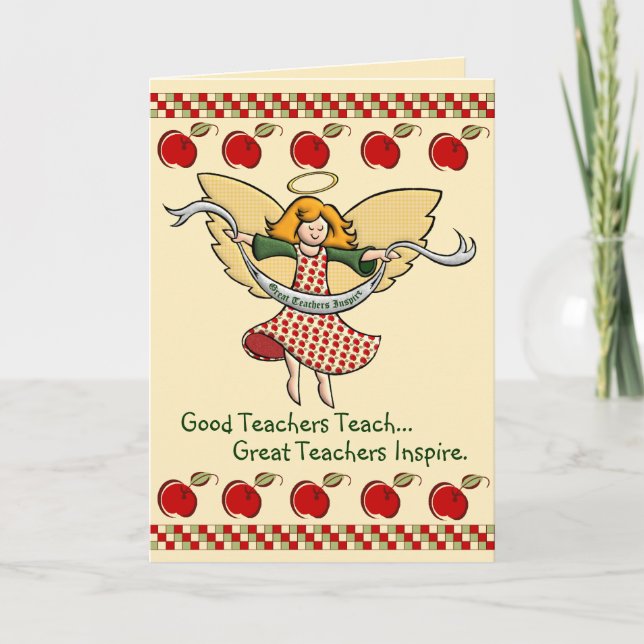 Tarjeta Festiva Los grandes profesores inspiran (Anverso)