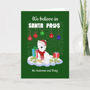 Tarjeta Festiva Los gustos de los Navidades de Santa Paws