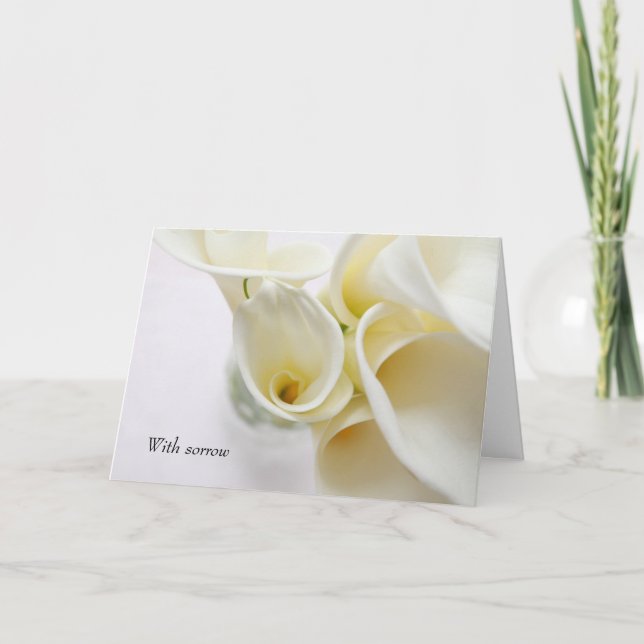 Tarjeta Festiva Los lirios de Calla organizaron simpatía (Anverso)