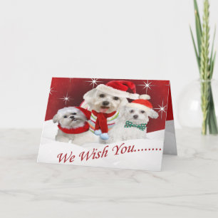 Tarjeta Festiva Los malteses te desean Feliz Navidad, los wis malt