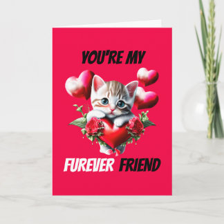 Tarjeta Festiva Los mejores amigos lindos gatitos gatito pun furev