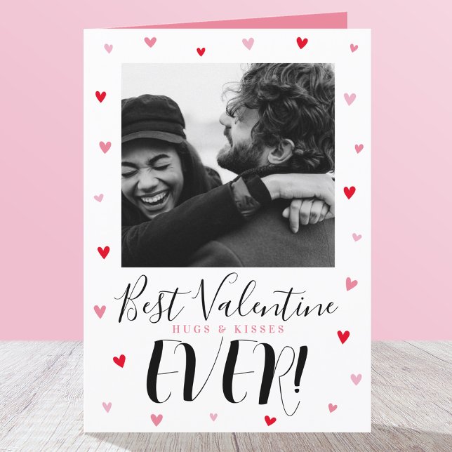 Tarjeta Festiva Los mejores besos de San Valentín amor rosado (Subido por el creador)