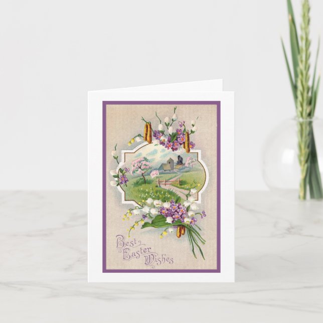 Tarjeta Festiva Los mejores deseos de Semana Santa (Anverso)
