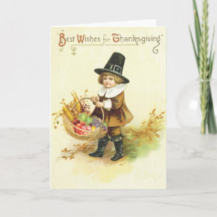 Tarjeta Festiva Los mejores deseos para Acción de Gracias