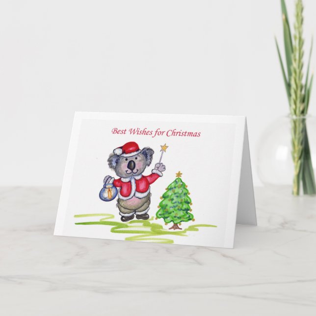 Tarjeta Festiva Los mejores deseos para los Navidades (Anverso)