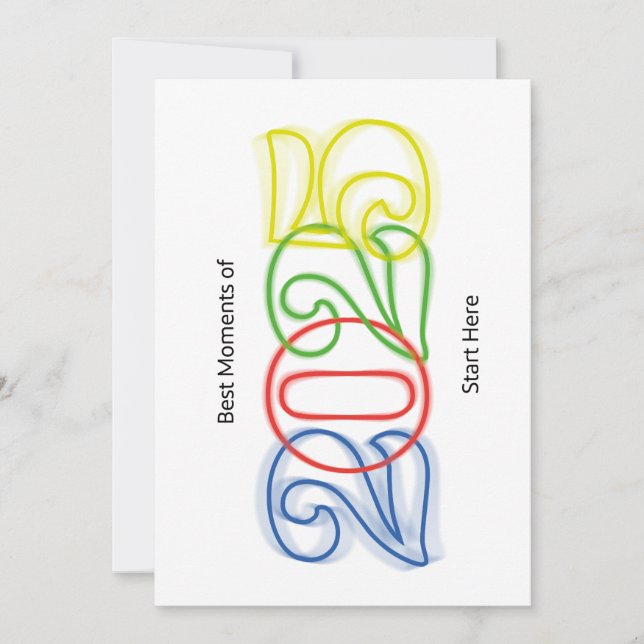 Tarjeta Festiva Los mejores momentos de 2025 empiezan aquí (Anverso)