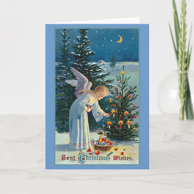 Tarjeta Festiva "Los mejores Navidades desean" Viñeta (Anverso)